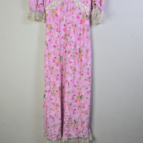 Floral Pink Midi Dress - Picture 6 of 14